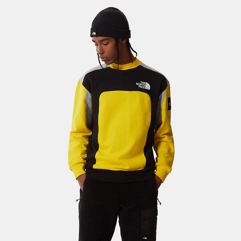 The North Face Mtn Archives Cut & Sew Ανδρικα Πουλόβερ - Ανοιχτο Κίτρινα (CNSK57908)